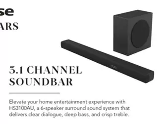 3.1 Channel Soundbar offers in Harvey Norman