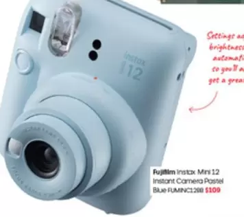 Fujifilm - Instax Mini 12 Instant Carnera Passe! Blue offers at $109 in Officeworks
