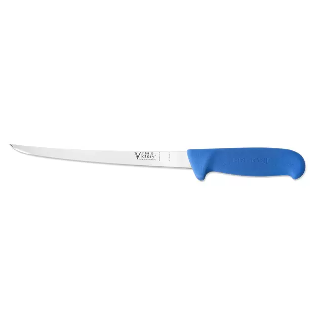 Victory Knives Narrow Fish Filleting Progrip Blue - 22cm offers at $61 in King Of Knives