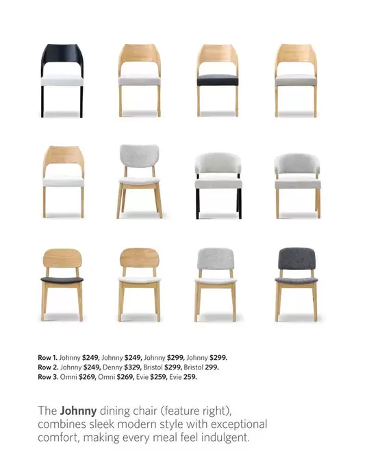 The Johnny - Dining Chair offers at $249 in Focus On Furniture