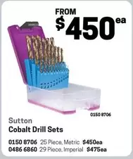 Sutton - Cobalt Drill Sets offers at $450 in Blackwoods