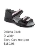 Dakota Black D Width Extra Care Footbed offers at $159.95 in Homyped
