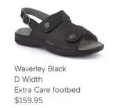Waverley Black D Width Extra Care Footbed offers at $159.95 in Homyped