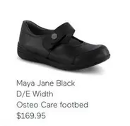 Maya Jane Black D/e Width Osteo Care Footbed offers at $169.95 in Homyped