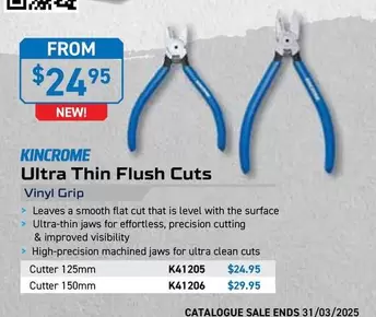 Kincrome - Ultra Thin Flush Cuts offers at $24.95 in Kincrome