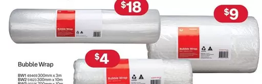 Bubble -  Wrap offers at $18 in Australia Post
