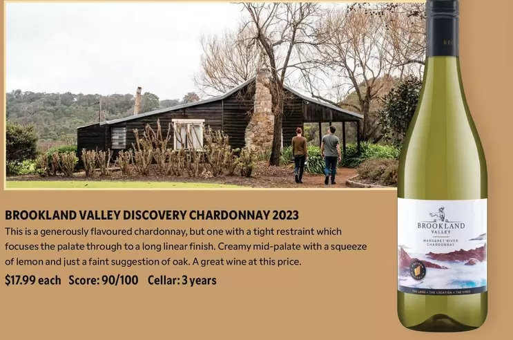 Brookland Valley - Discovery Chardonnay 2023 offers at $17.99 in Liquor Barons