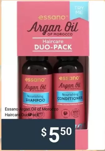 Essano -  Organ Oil of Moro Eco Haircare Duo-pack offers at $5.5 in Kmart