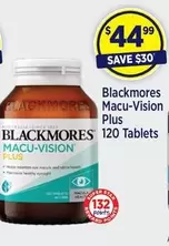 Blackmores - Macu-Vision Plus 120 Tablets offers at $44.99 in Star Discount Chemist
