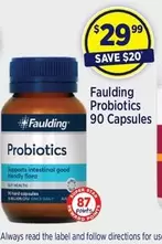 Faulding - Probiotics 90 Capsules offers at $29.99 in Star Discount Chemist