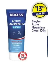 Bioglan - Active Magnesium Cream 100g offers at $13.99 in Star Discount Chemist
