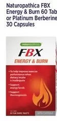 Naturopathica - Fbx Energy & Burn 60 Tablets offers at $29.99 in Star Discount Chemist