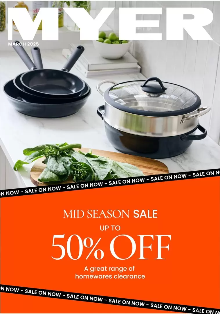 Up To 50% Off A Great Range Of Homewares Clearance offers in Myer