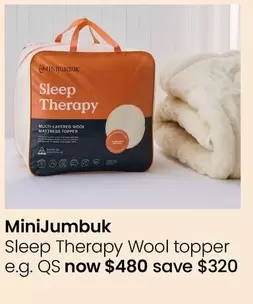 Minijumbuk - Sleep Therapy Wool Topper offers at $480 in Myer