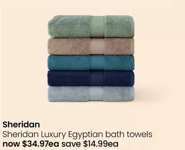 Sheridan -  Luxury Egyptian Bath Towels offers at $34.97 in Myer