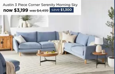 Austin - 3 Piece Corner Serenity Morning Sky offers at $3199 in Early Settler