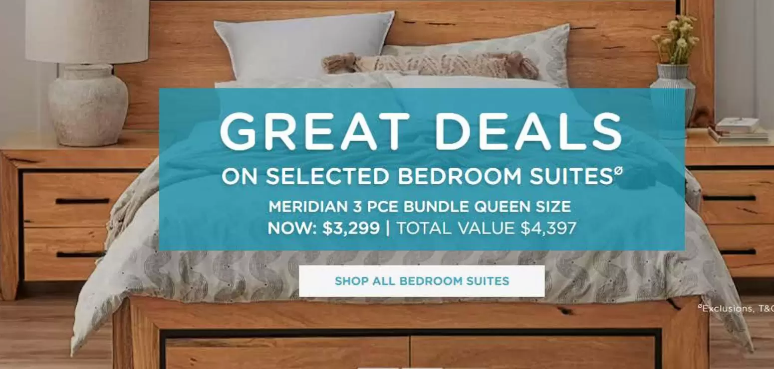 Queen - On Selected Bedroom Suites* offers at $299 in Snooze