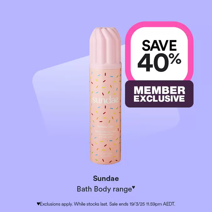 Save 40% on Sundae Bath & Body range! offers in Priceline