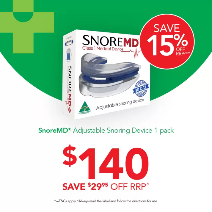 SnoreMD offers in TerryWhite Chemmart