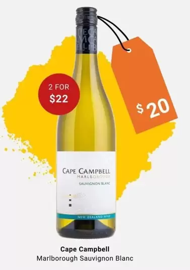 Cape -  Campbell Marlborough Sauvignon Blanc offers at $20 in BWS