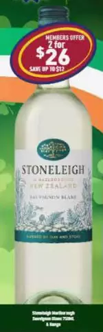 Stoneleigh -  Marlborough Sauvignon Blanc 750ml & Range offers at $26 in Liquor Legends