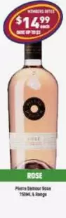 Pierre  D’amour - Rose 750ml & Range offers at $14.99 in Liquor Legends