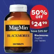 Blackmores - MagMin 250 Tablets offers at $24.99 in Alliance Pharmacy