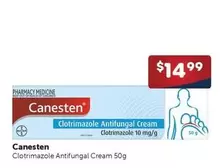 Canesten -  Clotrimazole Antifungal Cream 50g offers at $14.99 in Alliance Pharmacy