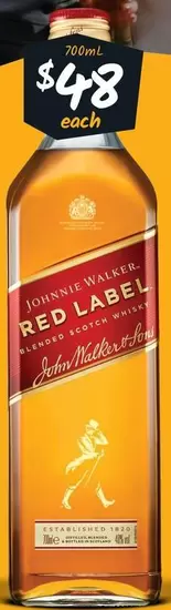 Johnnie Walker - Red Label Blended Scotch Whisky offers at $48 in Cellarbrations
