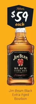 Jim Beam -  Black Extra Aged Bourbon offers at $59 in Cellarbrations
