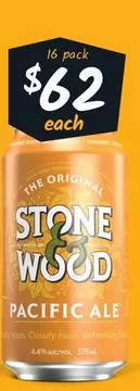 Stone & Wood - Pacific Ale Cans 375ml offers at $62 in Cellarbrations
