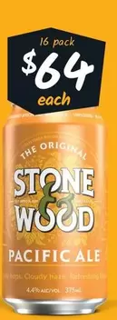 Stone & Wood - Pacific Ale Cans 375ml offers at $64 in Cellarbrations