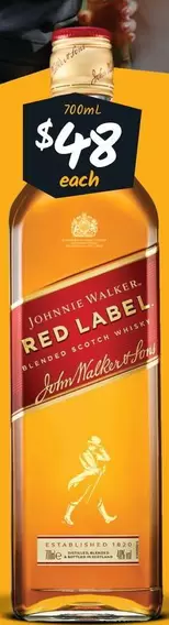 Johnnie Walker - Red Label Blended Scotch Whisky offers at $48 in Cellarbrations