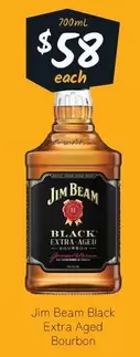Jim Beam -  Black Extra Aged Bourbon offers at $58 in Cellarbrations