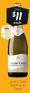 Jacob’s Creek - Sparkling Nv Range offers at $11 in Cellarbrations
