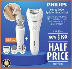 Philips - Series 9000 Epilator Beauty Set offers at $199 in Shaver Shop