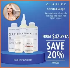 Olaplex - Selected Range offers at $42.99 in Shaver Shop