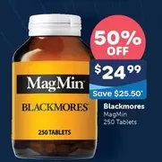 Blackmores - MagMin 250 Tablets offers at $24.99 in Advantage Pharmacy