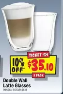 Double Wall Latte Glasses offers at $35.1 in JB Hi Fi