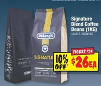 Delonghi - Signature Blend Coffee Beans (1kg) offers at $26 in JB Hi Fi