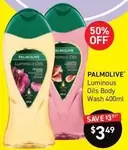 Palmolive -  Luminous Oils Body Wash 400ml offers at $3.49 in Chemist King