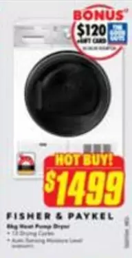 Fisher & Paykel -  8kg Front Load Washing Machine offers at $1499 in The Good Guys