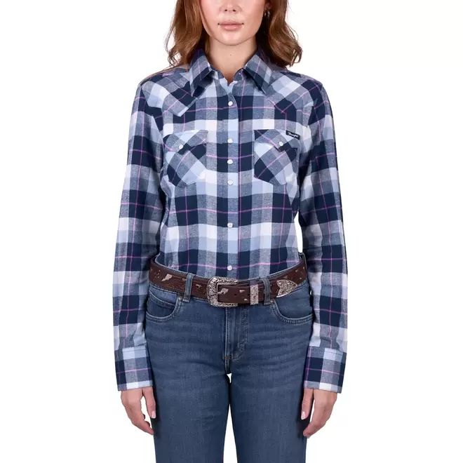 Wrangler® womens lorna long sleeve shirt offers at $109.95 in Allgoods
