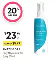 Amazing Oils - Daily Magnesium Oil Spray 200ml offers at $23.96 in Healthylife Pharmacy