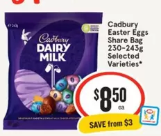 Cadbury - Easter Eggs Share Bag 230‐243g Selected Varieties offers at $8.5 in IGA