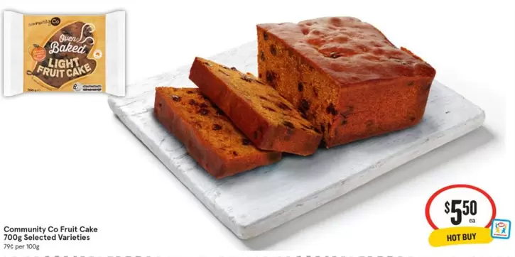 Community Co - Fruit Cake 700g Selected Varieties offers at $5.5 in IGA