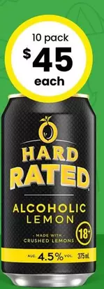 Hard Rated - 4.5% Premix Range Cans 375mL offers at $45 in The Bottle-O