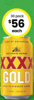 XXXX - Gold Block Cans 375mL offers at $56 in The Bottle-O