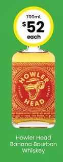 Howler Head -  Banana Bourbon Whiskey offers at $52 in The Bottle-O