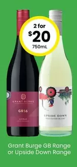 Grant Burge - Gb Range Or Upside Down Range offers at $20 in The Bottle-O
